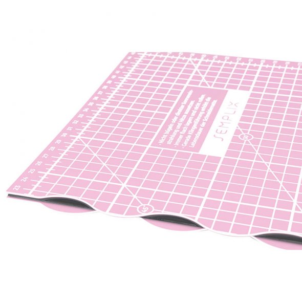 Semplix Faltbare Schneidematte rosa (45 x 30 cm/ Unterseite rutschhemmend) A3