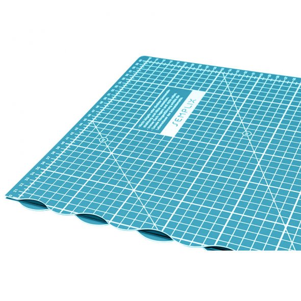Semplix Faltbare Schneidematte türkis (60 x 45 cm/ Unterseite rutschhemmend) A2