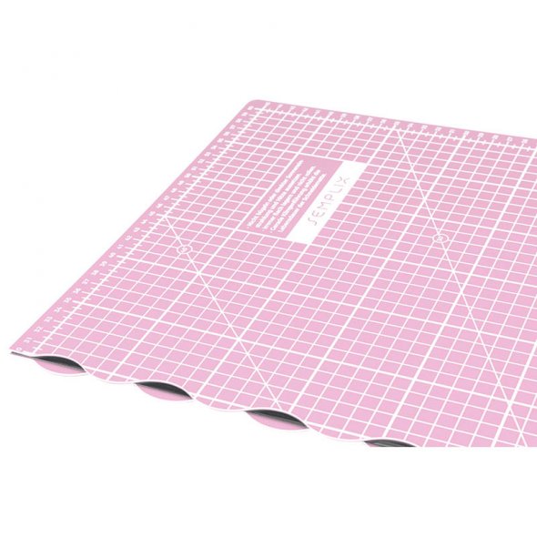 Semplix Faltbare Schneidematte rosa (60 x 45 cm/ Unterseite rutschhemmend) A2