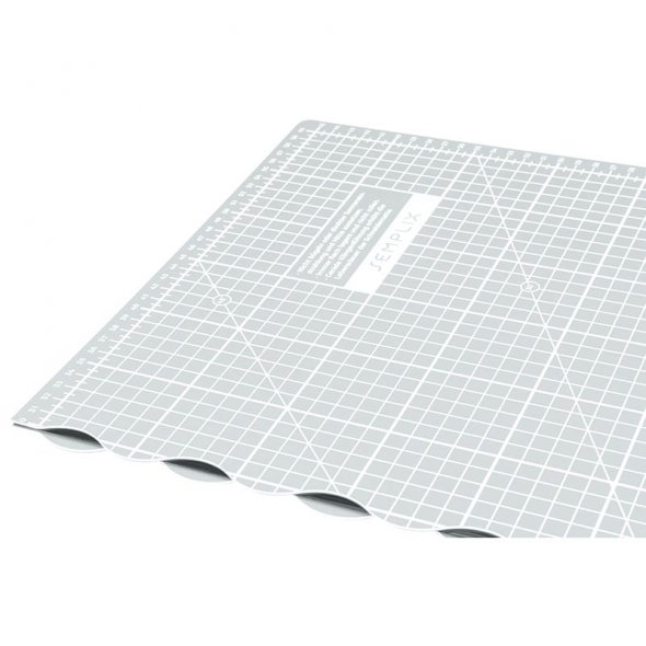 Semplix Faltbare Schneidematte hellgrau (60 x 45 cm/ Unterseite rutschhemmend) A2