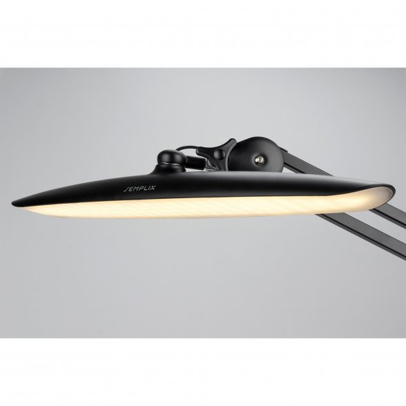 Semplix LED Arbeitslampe Tischlampe schwarz (182 LED/ 3 Farben/ dimmbar/ Tischklemme)