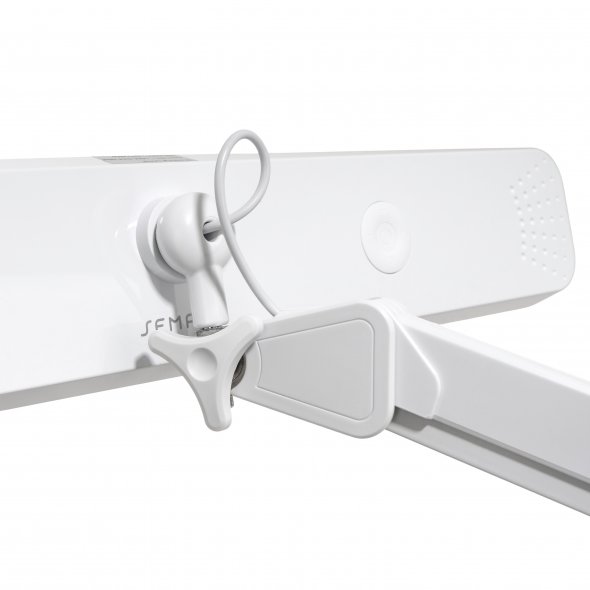 Semplix LED Arbeits-Tischlampe weiß (324 LED/ dimmbar in 5 Stufen/ Tischklemme)