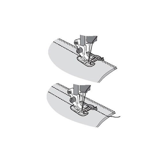 Husqvarna transparenter Nahtzugabenfuß