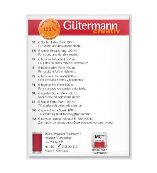 Gütermann Nähfaden-Set Extra Stark 734528-1 (6 Spulen/ 100 m)