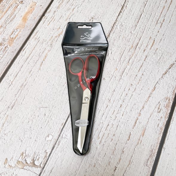PREMAX Optima Soft Touch Schneiderschere (20 cm/ roter Griff)