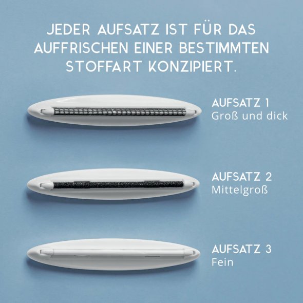 Gleener Fusselentferner mit Flusenbürste (3 verschied. Aufsätze)