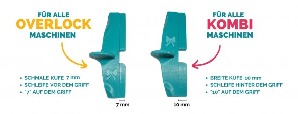 Nähbrücke Kombi-Modelle (10 mm/ versch. Farben)