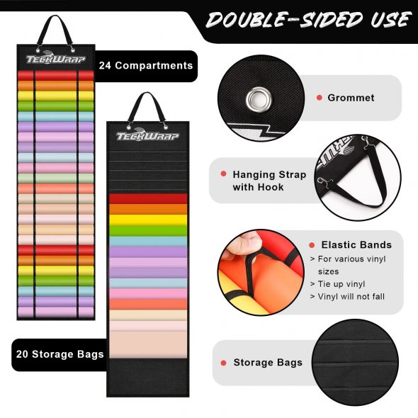 TECKWRAP Aufbewahrungstasche für Vinylrollen/ Bögen (doppelseitig/ 24/ 20)