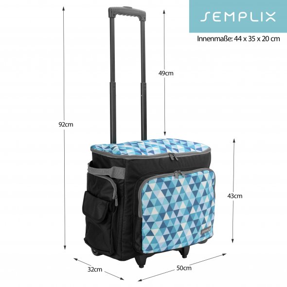 Semplix Nähmaschinentrolley Diamond Crystal (petrol/türkis)