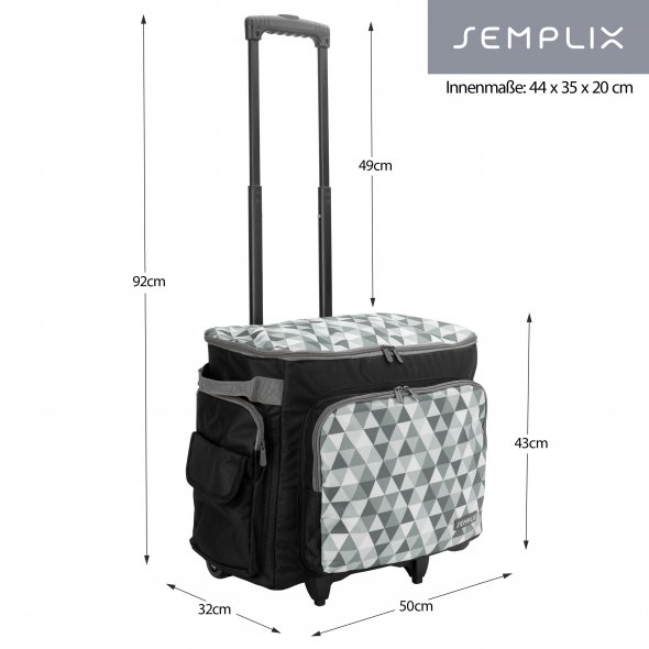 Semplix Nähmaschinentrolley Diamond Crystal (stein/grau)