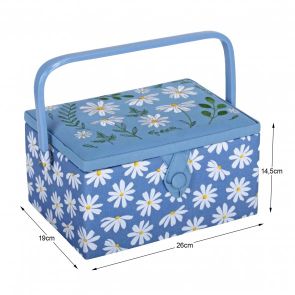 Nähkorb Daisy "Margeriten" (bestickt/ 26 x 19 x 14,5 cm)