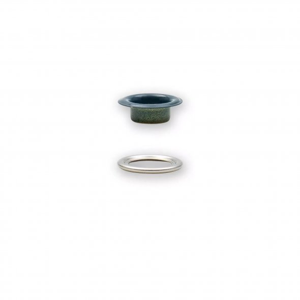 Prym Ösen mit Scheiben (11 mm/ marine-silberfarbig/ 20 St.)