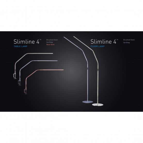 Daylight Slimline 4 Tischlampe/Tischleuchte (Eisgrau)