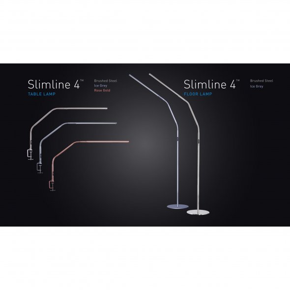 Daylight Slimline 4 Standleuchte/Stehleuchte (Eisgrau)