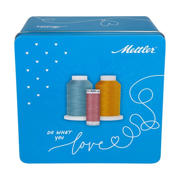 Amann Mettler Garndose Isacord (Farbe grün, blau, aqua, türkis / 1000 m / 16 Konen / Stickgarn)