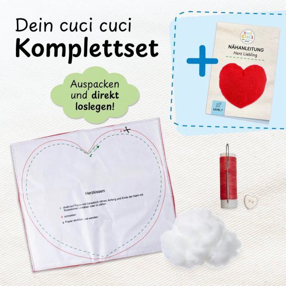 cuci cuci Nähbaukastenset "Herz Liebling"