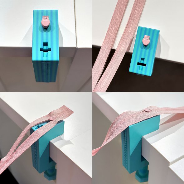 Nähwelt Flach Reißverschluss-Einfädler (blau-türkis / YKK-Reißverschlüsse)