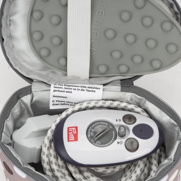 Semplix Soft-Reisebügeleisentasche Polka Dots gray/stone