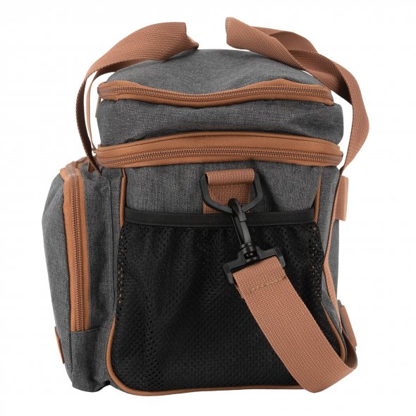 Semplix Multifunktionstasche anthrazit/braun (38 x 18 x 19 cm)