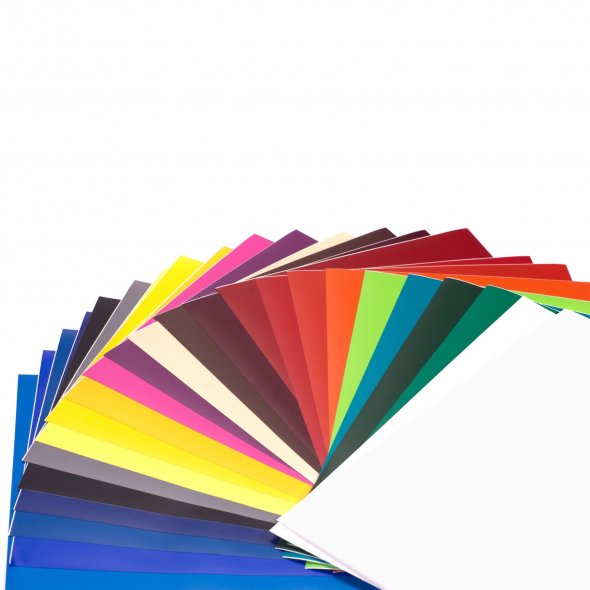 SignMart 24 Bögen Vinylfolien-Set + 6 Bögen Übertragungsfolie + Rakel (Folie in verschiedenen Farben)