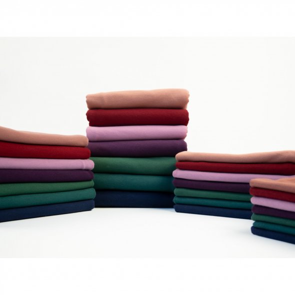 Baumwoll Sweat Stoff Eike, uni angeraut - von Swafing - Saisonale Farben: 1,0m