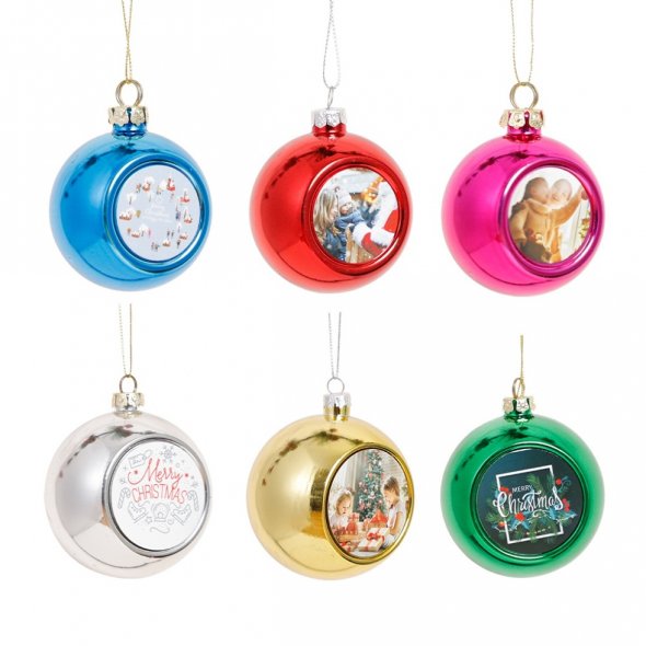 Weihnachtskugel zum Sublimieren (Kunststoff /  Ø 6 cm / verschiedene Farben)