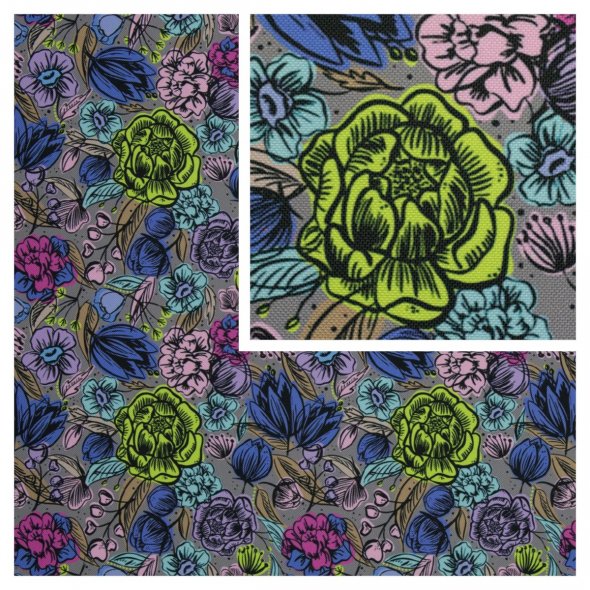 Oxfordgewebe/Oxfordstoff Floral by Cherry Picking: 1,0m