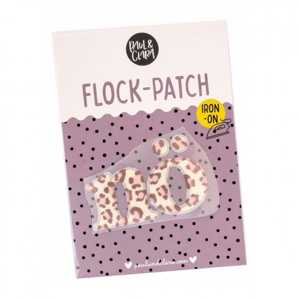 Paul und Clara Iron-On Flock-Patch Leo zum Aufbügeln