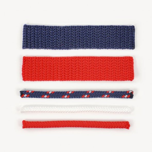 Kullaloo Hobby Horse Halfter Material-Set navy/rot