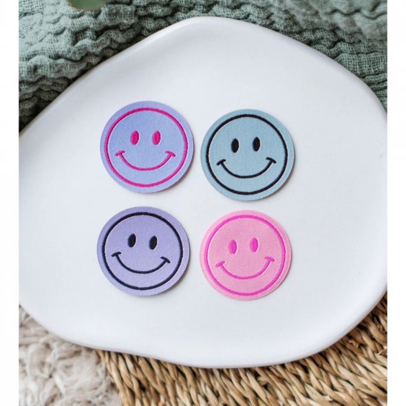 Paul und Clara Iron-On Patch Smile (mint) zum Aufbügeln