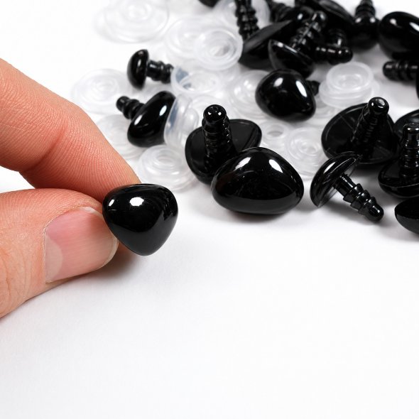 Go Handmade Sicherheitsnasen Set schwarz (Ø 9-16 mm / Mix mit 25 Paar)
