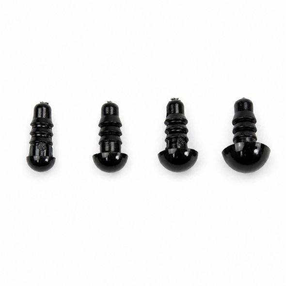 Go Handmade Sicherheitsaugen Set schwarz (Ø 5-8 mm / Mix mit 25 Paar)