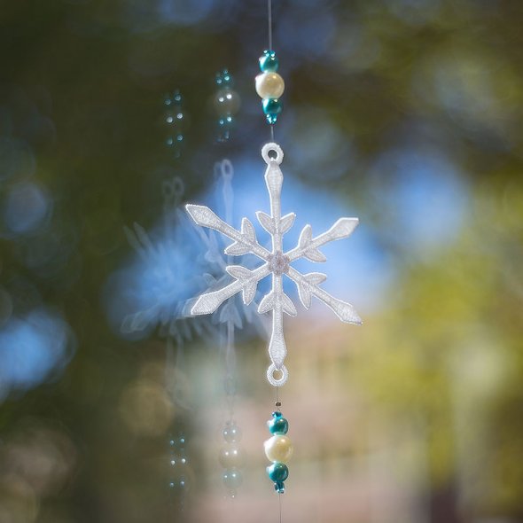 Windesign Stickmuster USB „Schneeflocken“ (freistehende Spitzenstickerei)