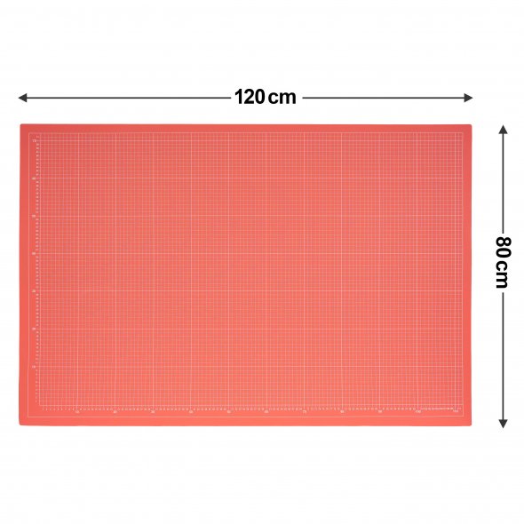 Schneidematte Schneidebrett Schneideunterlage A0 (rot-gelb/ 120 x 80 cm)