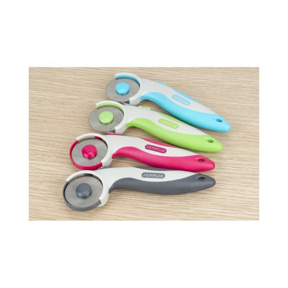 Semplix Rollschneider Maxi Soft Griff (45 mm/ blau)