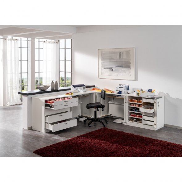 STACK sew-folder-UP Nähmöbel Klapp-Platte 34.44-L mit  elektronischem Lift