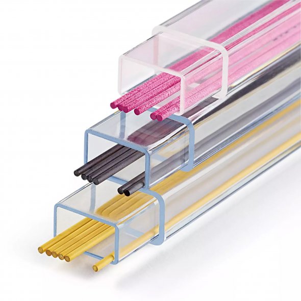 Prym Ersatzminen für Minenstift extra fein (0,9 mm/ je 6 x grau/ gelb/ rosa)