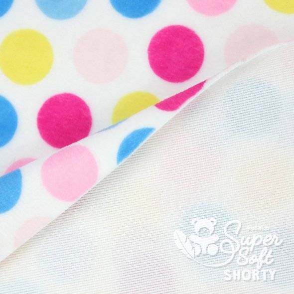 Kullaloo SuperSoft Plüsch SHORTY Prints (hot pink/ blue/ 0,75 m x 1 m)