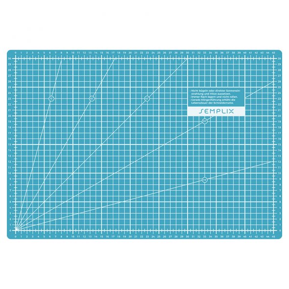 Semplix Schneidematten-Set A3 türkis/petrol (Matte 45 x 30 cm)