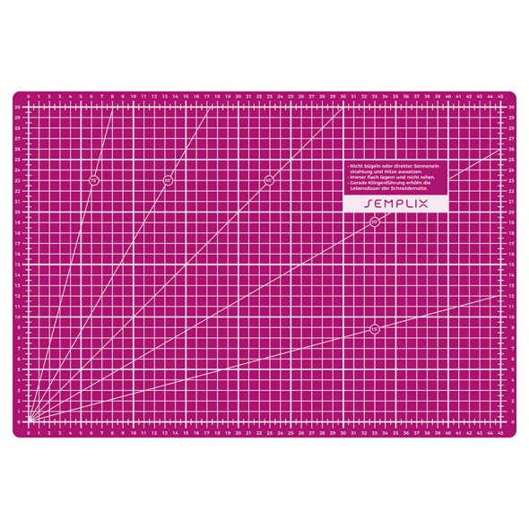 Semplix Schneidematten-Set A3 pink/beere (Matte 45 x 30 cm)