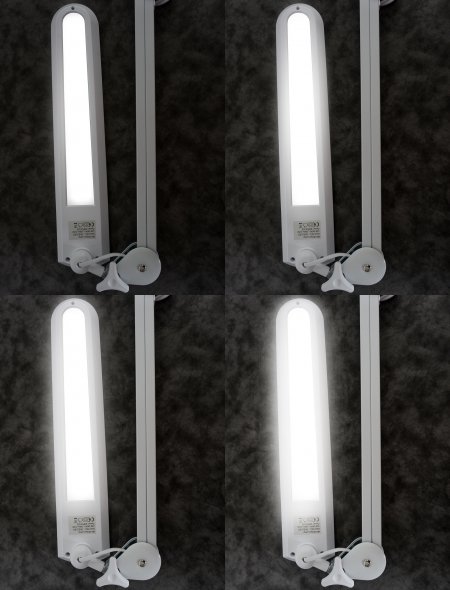 Semplix LED Arbeitslampe Tischlampe weiß (60 PCS LED/ dimmbar/ Tischklemme)
