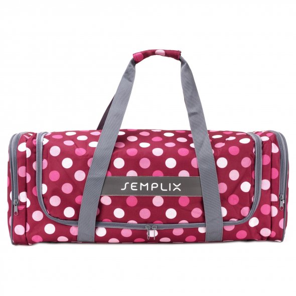 Semplix Plottertasche Polka Dots (beere/ rosa/ 62 x 22 x 25 cm)