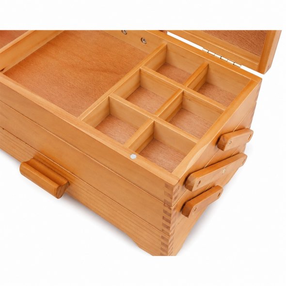 Milward Näh-Bastelkasten Holz (aufklappbar/ 35 x 18 x 18 cm)