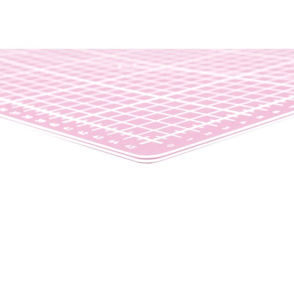 Semplix Faltbare Schneidematte rosa (45 x 30 cm/ Unterseite rutschhemmend) A3