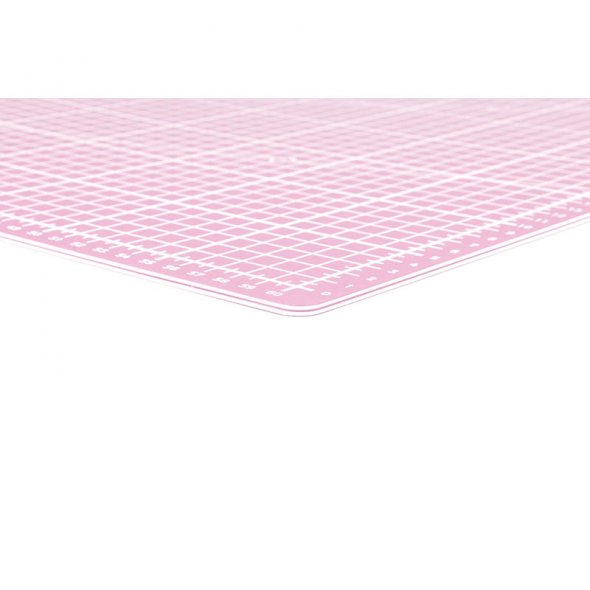Semplix Faltbare Schneidematte rosa (60 x 45 cm/ Unterseite rutschhemmend) A2