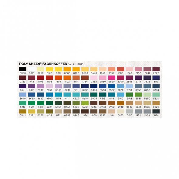 Amann Mettler Stickgarnkoffer POLY SHEEN No.40 (96 Farben/ 200 m)
