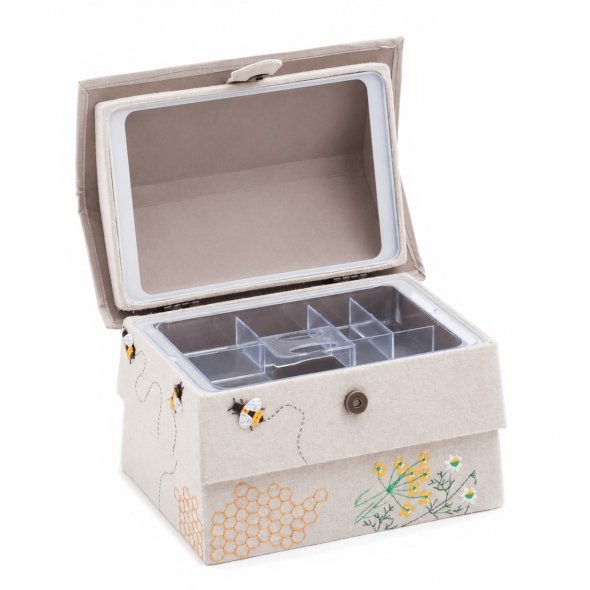 Nähkorb von Hobby Gift Bienenstock Haus klein (M / 19 x 26,5 x 19 cm)
