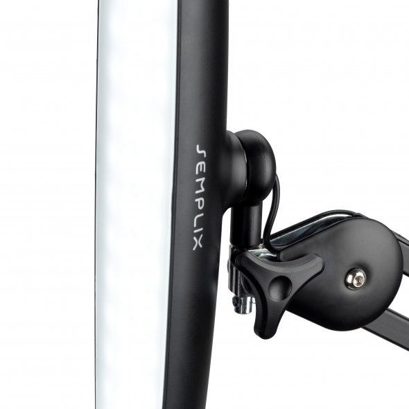 Semplix LED Arbeitslampe Tischlampe schwarz (182 LED/ 3 Farben/ dimmbar/ Tischklemme)