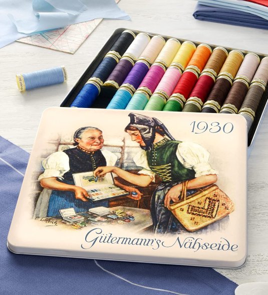 Gütermann Nostalgie-Box Allesnäher (30 Farben/ 100 m)