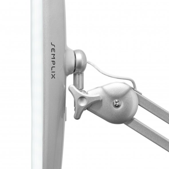 Semplix LED Arbeits-Tischlampe silber (182 LEDs/ dimmbar/ Tischklemme)
